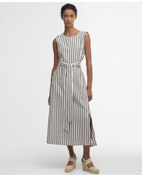 Barbour - Inez Sleeveless Striped Midi Dress - Lyst