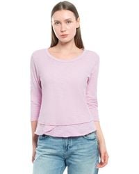 Wilt - Clothing 3/4 Sleeve Mock Layer Tee - Lyst