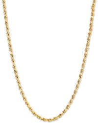 Giani Bernini Rope Link 22" Chain Necklace In 18k Gold-plated Sterling Silver - Metallic