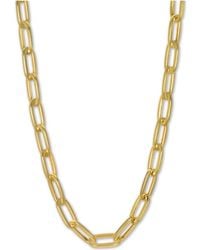 Macy's Paperclip Link Chain 18" Chain Necklace In 14k Gold - Metallic