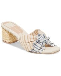 Dolce Vita - Izra Knot Raffia Block-heel Dress Sandals - Lyst