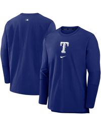 Nike - Royal Texas Rangers Authentic Collection Player Performance Pullover Sweatshirt - Lyst