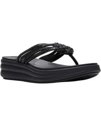 Clarks - Cloudsteppers Drift Gem Round Toe Sandals - Lyst