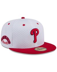 KTZ - White Philadelphia Phillies Throwback Mesh 59fifty Fitted Hat - Lyst