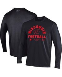 Under Armour - Wisconsin Badgers 2025 Sideline Football Performance Cotton Long Sleeve T-shirt - Lyst