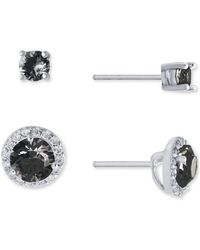 Giani Bernini - 2-pc. Set Crystal & Cubic Zirconia Solitaire & Halo Stud Earrings, Created For Macy's - Lyst