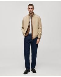 Mango - Faux-suede Bomber Jacket - Lyst