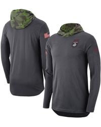 Nike - North Carolina Tar Heels Military-inspired Long Sleeve Hoodie T-shirt - Lyst