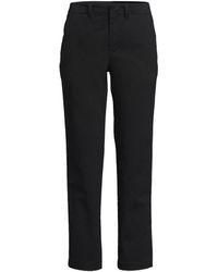 Lands' End - Petite Mid Rise Classic Straight Leg Chino Ankle Pants - Lyst