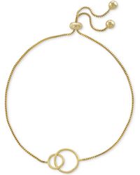 Giani Bernini - Interlocking Circles Bolo Bracelet In 18k Gold-plated Sterling Silver, Created For Macy's (also In Sterling Silver) - Lyst