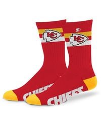Starter - And Kansas City Chiefs Team Color Two-stripe Crew Socks - Lyst