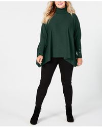 alfani striped poncho sweater