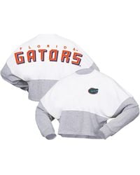 Spirit Jersey - Florida Gators Heather Block Cropped Long Sleeve Jersey T-shirt - Lyst