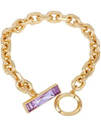 Vince Camuto - Tone Glass Stone toggle Chain Bracelet - Lyst