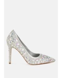 LONDON RAG - Iceout Diamante & Rhinestone Embellishments Pumps - Lyst