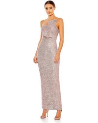 Mac Duggal - Ieena Sequined Strapless Faux Bow Column Gown - Lyst