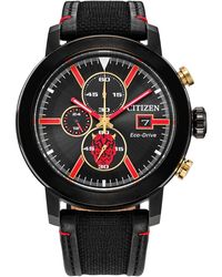 Citizen Men's Chronograph Eco-drive Brown Leather Strap Watch 44mm for Men  | Lyst