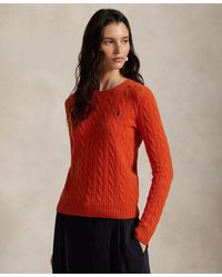 Polo Ralph Lauren - Cable Wool-cashmere Crewneck Sweater - Lyst