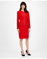 Tahari - Zipper Jacket Skirt Suit - Lyst
