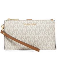 Michael Kors - Michael Logo Jet Set Double-zip Wristlet - Lyst