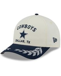 KTZ - Cream/navy Dallas Cowboys 2025 Nfl Draft 39thirty Flex Hat - Lyst