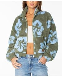 Roxy - Cold Surf 263 Cropped Sherpa-lined Fleece Jacket - Lyst