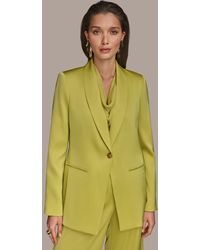 Donna Karan - Satin One-button Jacket - Lyst