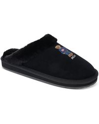 Polo Ralph Lauren - Suede American Flag Bear Scuff Slippers - Lyst