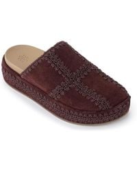 The Sak - Bryn Suede Round-toe Platform Clogs - Lyst
