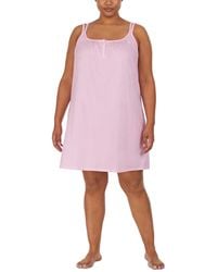Lauren by Ralph Lauren - Plus Size Cotton Knit Double-strap Nightgown - Lyst
