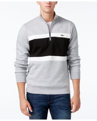 Lacoste 1//4 Zip Stripe Mens Cotton Knitted Sweater Jumper 10 5XL XXXXXL BNWT New