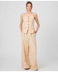 French Connection - Sleeveless Tailored Top Striped Drawstring Pants - Lyst