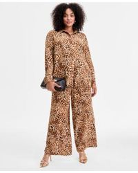 INC International Concepts - Plus Size Animal Print Shirt High Rise Pants Exclusively At Macys - Lyst