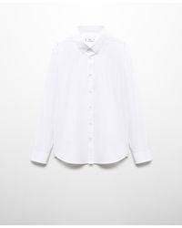 Mango - Regular Fit Striped Cotton Shirt - Lyst