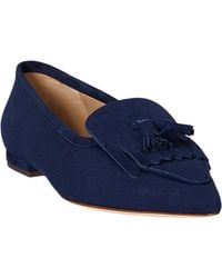 Ralph Lauren - Londyn Sheep-suede Kiltie Ballet Flats - Lyst