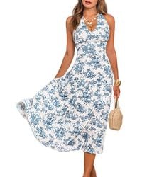 CUPSHE - Daisy & Thyme Toile Midi Beach Dress - Lyst