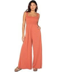 Roxy - Just Passing By Smocked Jumpsuit - Lyst