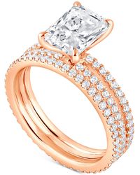 Badgley Mischka - Certified Lab Grown Diamond Radiant Bridal Set (3 Ct. T.w. - Lyst