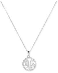 Giani Bernini - Cubic Zirconia Filigree Initial V Monogram 18" Pendant Necklace - Lyst