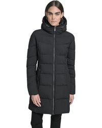 Calvin Klein - Collar Hooded Puffer Coat - Lyst