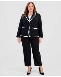 Kasper - Plus Size Stretch Crepe Two-button Blazer - Lyst