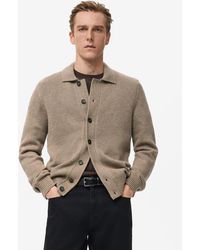 Mango - Knitted Wool Blend Cardigan - Lyst