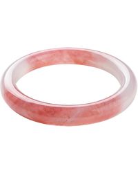 seree - Blush Skinny — Pink Skinny Round Jade Stone Bangle - Lyst