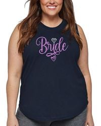 LA Pop Art - Plus Size Bride Word Art Tank Top - Lyst