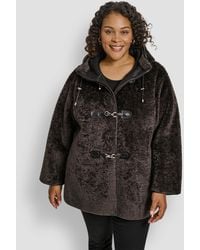 DKNY - Plus Size Hooded toggle Coat - Lyst