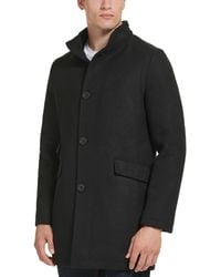 Kenneth Cole - Wool Button Car Coat - Lyst