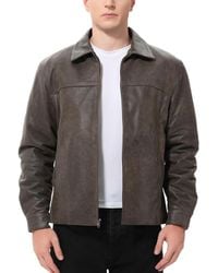 BGSD - Men David Distressed Leather Jacket - Lyst