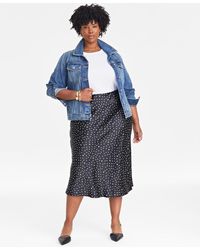 On 34th - Trendy Plus Size Printed A-line Slip Skirt - Lyst