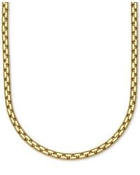 Macy's - Large Rounded Box-link 22" Chain Necklace (3.5mm - Lyst