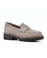 White Mountain - Gunner Lug Sole Loafers - Lyst